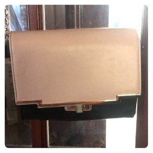 Nude and black Hand bag